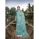 Sky Blue Designer Casual Wear Chiffon Sari