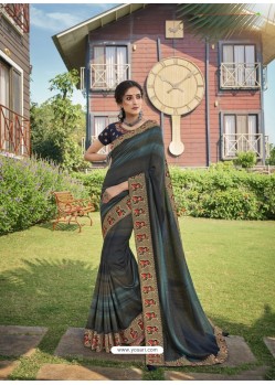 Multi Colour Designer Traditional Party Wear Chanderi Silk Sari