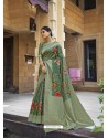 Multi Colour Digital Printed Designer Party Wear Silk Sari