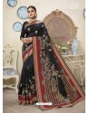 Black Designer Party Wear Art Silk Sari