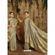 Grey Designer Classic Wear Cotton Sari