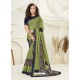 Green Designer Party Wear Indian Lycra Sari