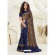 Beige Designer Party Wear Indian Lycra Sari