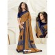 Mustard Designer Party Wear Indian Lycra Sari