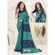 Aqua Mint Designer Party Wear Indian Lycra Sari