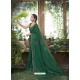 Dark Green Designer Party Wear Chanderi Silk Sari