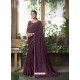 Purple Designer Party Wear Chanderi Silk Sari