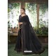 Black Designer Party Wear Chanderi Silk Sari