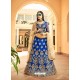 Royal Blue Heavy Designer Wedding Wear Silk Lehenga Choli
