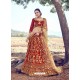 Maroon Heavy Designer Wedding Wear Satin Silk Lehenga Choli