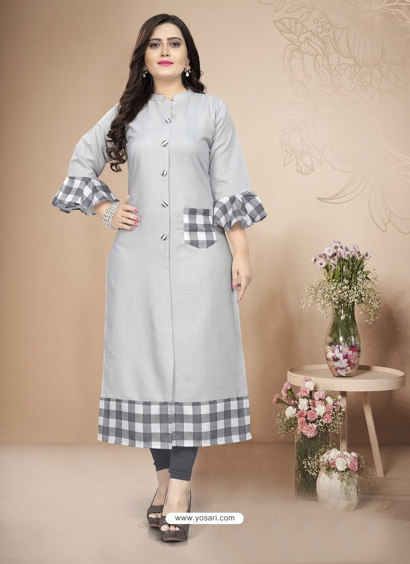 Designer store grey kurtis