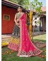 Multi Colour Heavy Designer Wedding Wear Banarasi Silk Jacquard Lehenga Choli