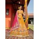 Mustard Heavy Designer Wedding Wear Banarasi Silk Jacquard Lehenga Choli
