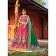 Rose Red Heavy Designer Wedding Wear Banarasi Silk Jacquard Lehenga Choli
