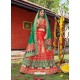 Red Heavy Designer Wedding Wear Banarasi Silk Jacquard Lehenga Choli