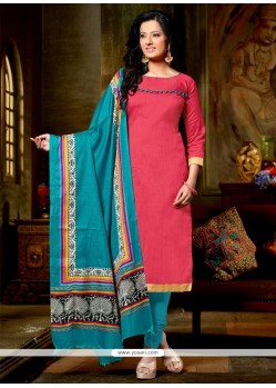 Zesty Pink Banglori Silk Churidar Designer Suit