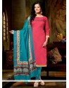 Zesty Pink Banglori Silk Churidar Designer Suit