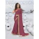 Deep Wine Designer Party Wear Lycra Sari