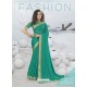 Aqua Mint Designer Party Wear Lycra Sari