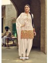 White Designer Party Wear Faux Georgette Punjabi Patiala Suit