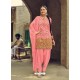 Peach Designer Party Wear Faux Georgette Punjabi Patiala Suit