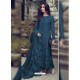 Navy Blue Designer Party Wear Glaze Cotton Salwar Suit