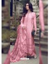 Pink Designer Party Wear Glaze Cotton Salwar Suit