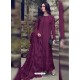 Deep Wine Designer Party Wear Glaze Cotton Salwar Suit