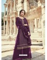 Purple Faux Georgette Designer Party Wear Palazzo Salwar Suit