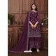Purple Butterfly Net Designer Party Wear Palazzo Salwar Suit