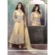 Picturesque Viscose Cream Anarkali Salwar Suit