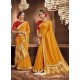 Yellow Designer Classic Wear Chanderi Silk Sari