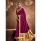 Medium Violet Designer Classic Wear Chanderi Silk Sari