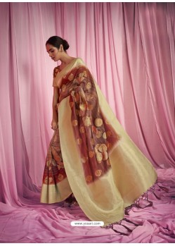 Multi Colour Designer Classic Wear Art Silk Sari