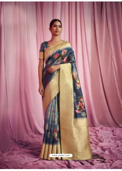 Multi Colour Designer Classic Wear Art Silk Sari