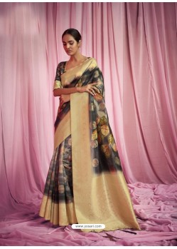 Multi Colour Designer Classic Wear Art Silk Sari