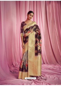 Multi Colour Designer Classic Wear Art Silk Sari