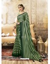 Dark Green Designer Party Wear China Chiffon Sari