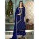 Royal Blue Georgette Designer Party Wear Palazzo Salwar Suit