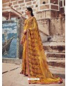 Mustard Designer Casual Wear Georgette Sari