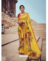 Yellow Designer Casual Wear Georgette Sari