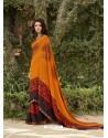 Orange Designer Casual Wear Georgette Sari