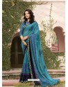 Blue Designer Casual Wear Georgette Sari