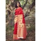 Red Designer Party Wear Art Silk Sari