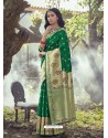 Forest Green Designer Party Wear Art Silk Sari