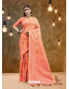 Light Orange Latest Designer Party Wear Sari