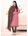 Especial Bhagalpuri Silk Lace Work Churidar Suit