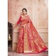 Fuchsia Designer Classic Wear Jacquard Silk Sari