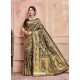 Black Designer Classic Wear Jacquard Silk Sari