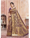 Purple Designer Classic Wear Jacquard Silk Sari